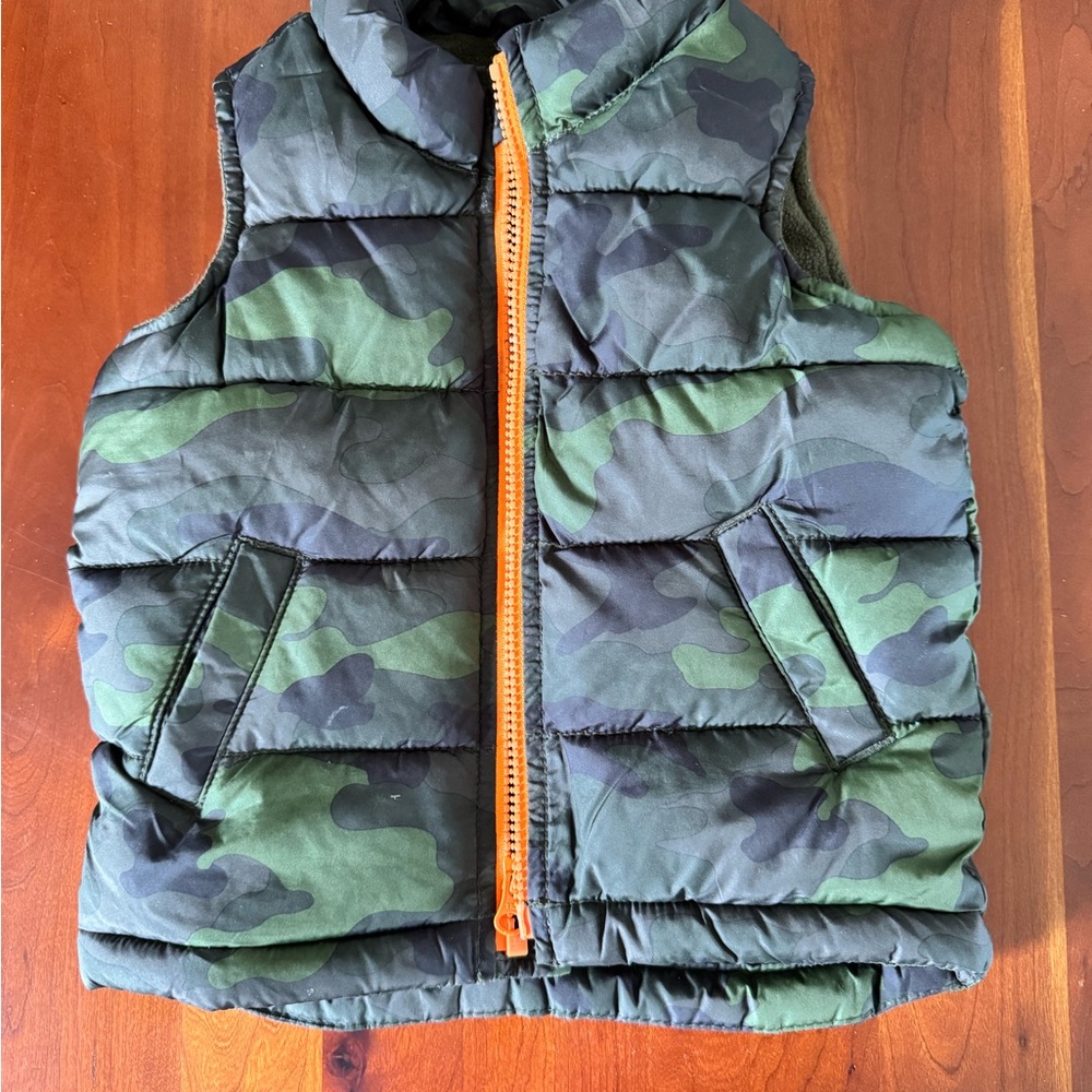 Old Navy Brown Fleece-Lined Puffer Vest  Jacket